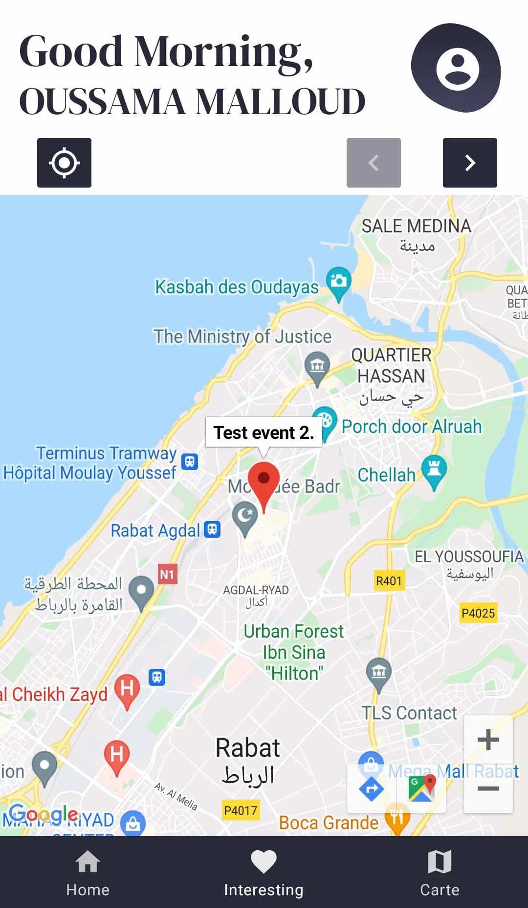 Event map